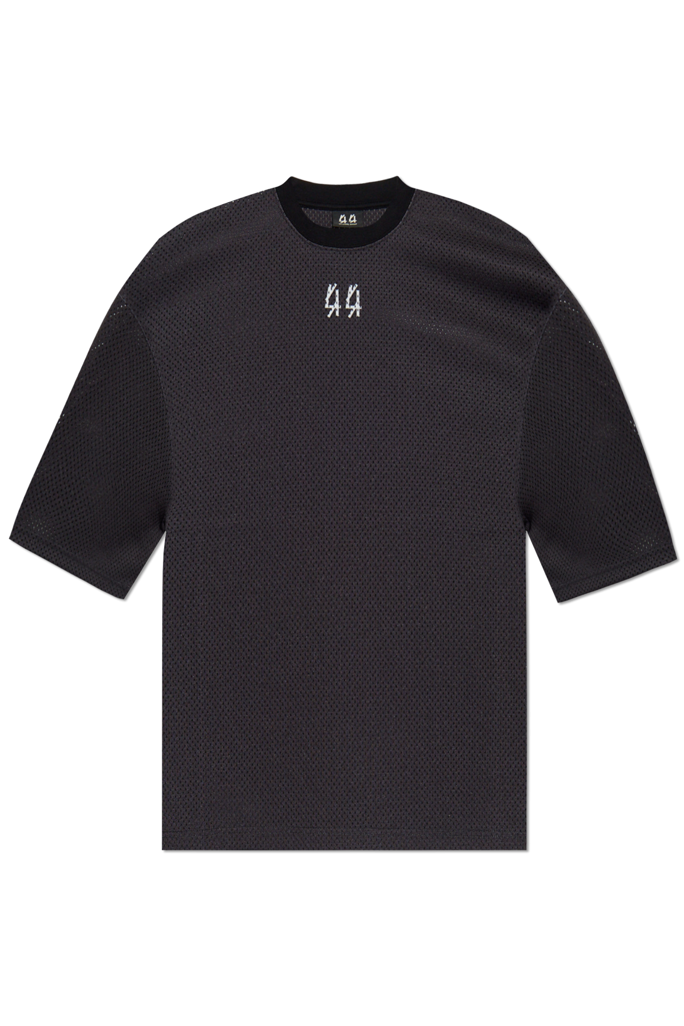 Black Perforated t-shirt with logo 44 Label Group - Vitkac